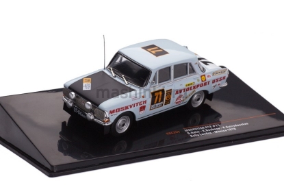 Изображение IXO 1/43 М-412 №71 Avtoexport Хольм/Бубнов/Гирдаускас 17 место Rally London-Mexico 1970