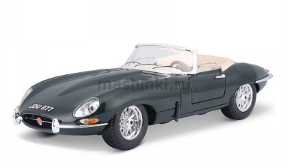 Изображение BBURAGO 1/18 JAGUAR E Cabrio 1996 green/зеленый