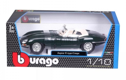 Изображение BBURAGO 1/18 JAGUAR E Cabrio 1996 green/зеленый