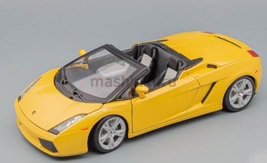 Изображение BBURAGO 1/18 LAMBORGHINI Gallardo Spyder yellow/желтый