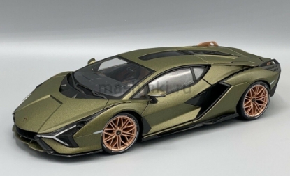 Изображение BBURAGO 1/18 LAMBORGHINI Sian FKP 37 matt green/матовый зеленый