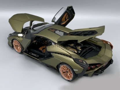 Изображение BBURAGO 1/18 LAMBORGHINI Sian FKP 37 matt green/матовый зеленый