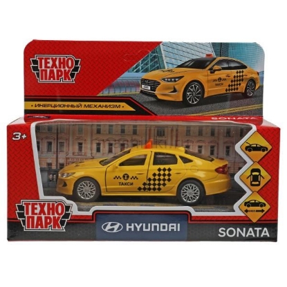 Изображение ТЕХНОПАРК HYUNDAI Sonata такси 12 см желтый