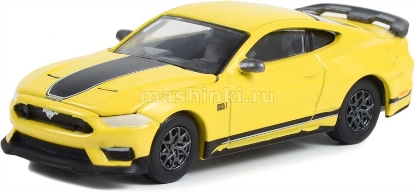 Изображение GREENLIGHT 1/64 FORD Mustang Mach 1 2021 grabber yellow