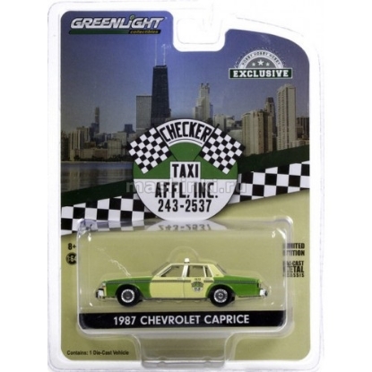 Изображение GREENLIGHT 1/64 CHEVROLET Caprice Chicago Checker Taxi 1987