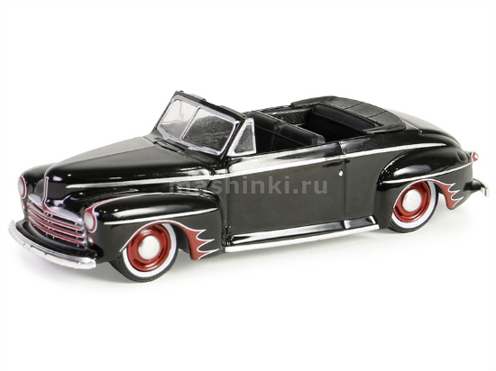 Изображение GREENLIGHT 1/64 FORD Deluxe Convertible 1947 black/red
