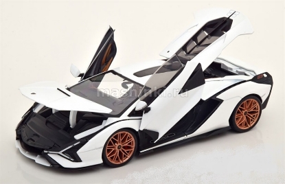 Изображение BBURAGO 1/18 LAMBORGHINI Sian FKP 37 white/black