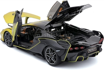 Изображение BBURAGO 1/18 LAMBORGHINI Sian FKP 37 yellow-black/желто-черный