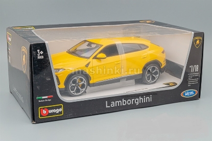 Изображение BBURAGO 1/18 LAMBORGHINI Urus yellow/желтый