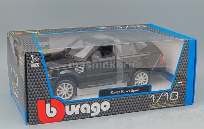 Изображение BBURAGO 1/18 LAND ROVER Range Rover Sport black/черный