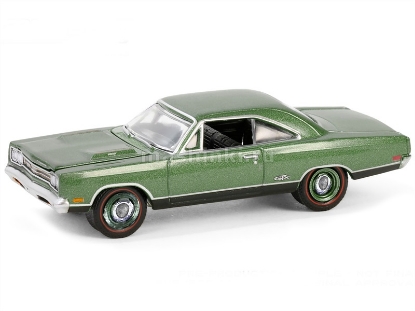 Изображение GREENLIGHT 1/64 PLYMOUTH HEMI GTX (Palm Beach 2023) 1969 green metallic