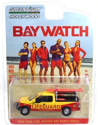 Изображение GREENLIGHT 1/64 FORD F-150 Emerald Bay Beach Patrol (к/ф Спасатели Малибу) 2016