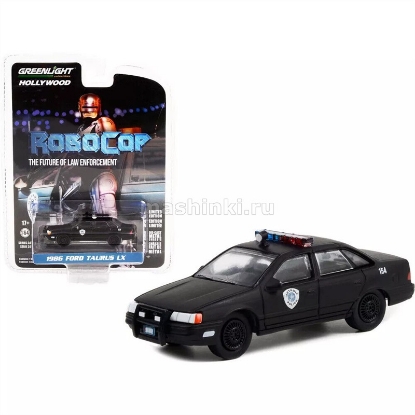 Изображение GREENLIGHT 1/64 FORD Taurus LX Detroit Metro West Police 1986 (к/ф Робокоп)
