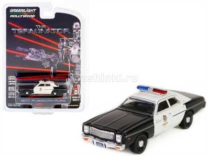 Изображение GREENLIGHT 1/64 PLYMOUTH Fury Metropolitan Police 1977 (к/ф Терминатор)