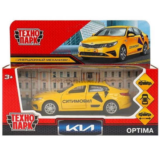 Изображение ТЕХНОПАРК KIA Optima такси Ситимобил 12 см желтый