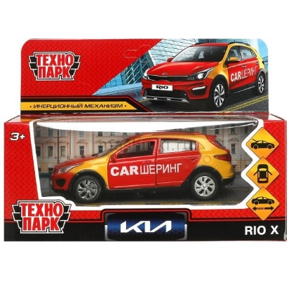 Изображение ТЕХНОПАРК KIA Rio X кросс-хэтчбек Каршеринг 12 см красный