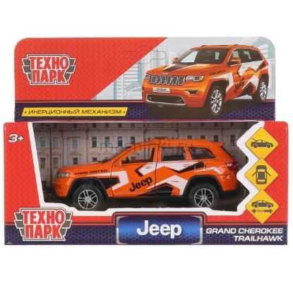 Изображение ТЕХНОПАРК JEEP Grand Cherokee Trailhawk Спорт 12 см оранжевый