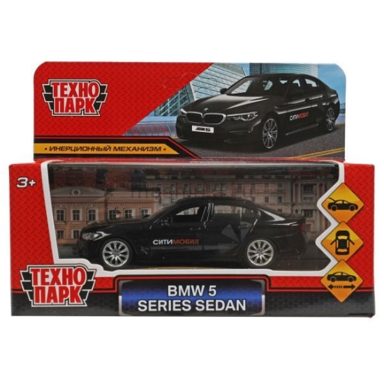 Изображение ТЕХНОПАРК BMW 5-ER Sedan M-Sport такси 12 см СитиМобил черный