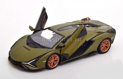 Изображение BBURAGO 1/24 LAMBORGHINI Sian FKP 37 matte green/матовый зеленый