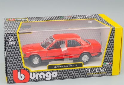 Изображение BBURAGO 1/24 MERCEDES-BENZ 190E 1987 red/красный
