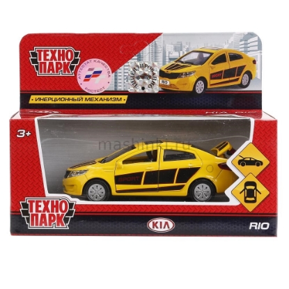 Изображение ТЕХНОПАРК KIA Rio седан Спорт 12 см желтый, зеленый