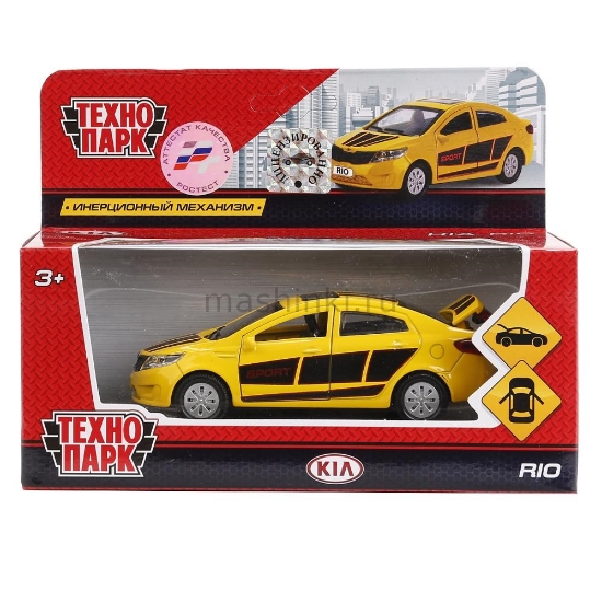 Изображение ТЕХНОПАРК KIA Rio седан Спорт 12 см желтый, зеленый
