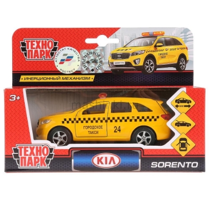 Изображение ТЕХНОПАРК KIA Sorento Prime такси 12 см желтый