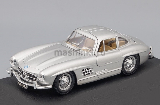 Изображение BBURAGO 1/24 MERCEDES-BENZ 300SL 1954 silver/серебристый