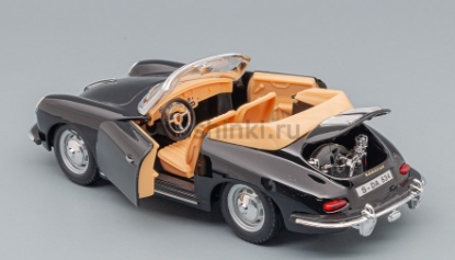 Изображение BBURAGO 1/24 PORSCHE 356B Cabriolet 1961 black/черный