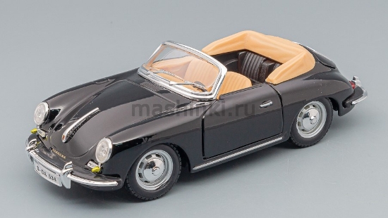 Изображение BBURAGO 1/24 PORSCHE 356B Cabriolet 1961 black/черный