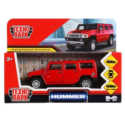 Изображение ТЕХНОПАРК HUMMER H2 12 см красный