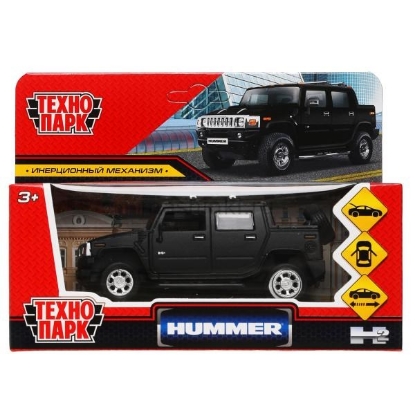 Изображение ТЕХНОПАРК HUMMER H2 пикап 12 см матовый черный