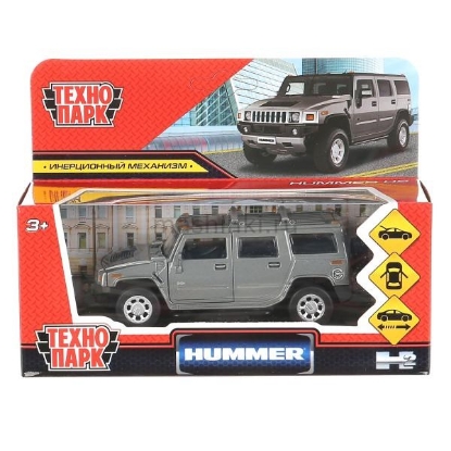 Изображение ТЕХНОПАРК HUMMER H2 12 см темно-серый