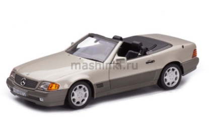 Изображение NOREV 1/18 MERCEDES-BENZ 500SL Cabriolet (R129) тент 1989 smoke silver metallic