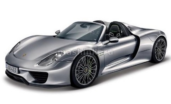 Изображение BBURAGO 1/24 PORSCHE 918 Spyder grey/серый