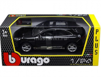 Изображение BBURAGO 1/24 PORSCHE Macan black/черный