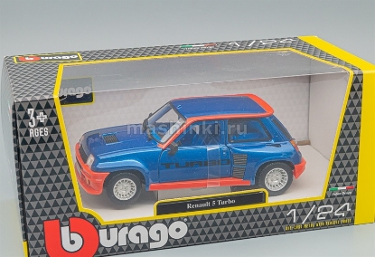 Изображение BBURAGO 1/24 RENAULT 5 Turbo (1982) blue-red/синий-красный
