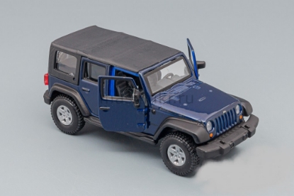Изображение BBURAGO 1/32 JEEP Wrangler Unlimited Rubicon met blue/синий