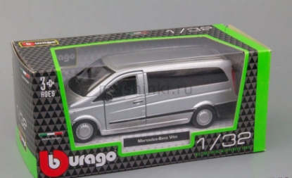 Изображение BBURAGO 1/32 MERCEDES-BENZ Vito silver-matte black/серебристо-матово черный