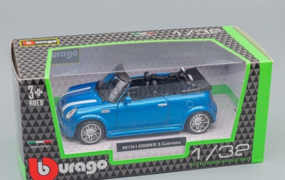 Изображение BBURAGO 1/32 MINI Cooper S Cabriolet blue/синий