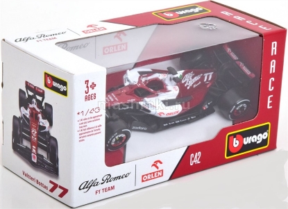 Изображение BBURAGO 1/43 ALFA ROMEO C42 №77 Alfa Romeo Team Orlen V.Bottas Formula 1 2022