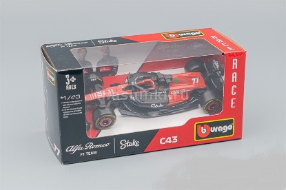 Изображение BBURAGO 1/43 ALFA ROMEO C43 №77 Alfa Romeo Team Stake V.Bottas Formula 1 2023