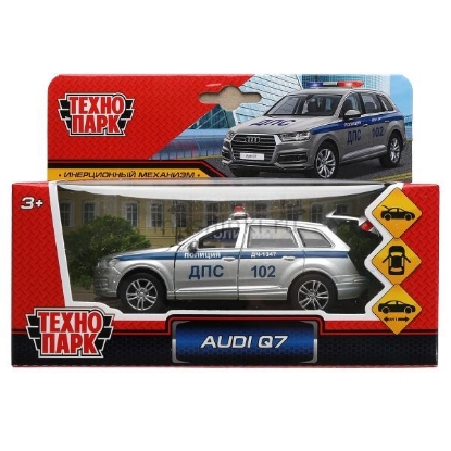 Изображение ТЕХНОПАРК AUDI Q7 Полиция 12 см серебристый