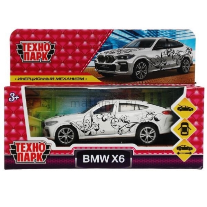 Изображение ТЕХНОПАРК BMW X6 12 см белый (для девочек)
