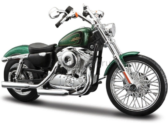 Изображение MAISTO 1/12 Мотоцикл HARLEY-DAVIDSON 2013 XL 1200V Seventy-two green/зеленый