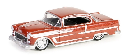 Изображение GREENLIGHT 1/64 CHEVROLET Bel Air 1955 red/silver