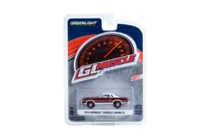 Изображение GREENLIGHT 1/64 CHEVROLET Chevelle Laguna S3 1974 medium red metallic