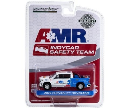 Изображение GREENLIGHT 1/64 CHEVROLET Silverado AMR IndyCar Safety Team №1 пикап со спасательным оборудованием 2022