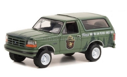Изображение GREENLIGHT 1/64 FORD Bronco Please! Only You Can Prevent Forest Fires 1996 green