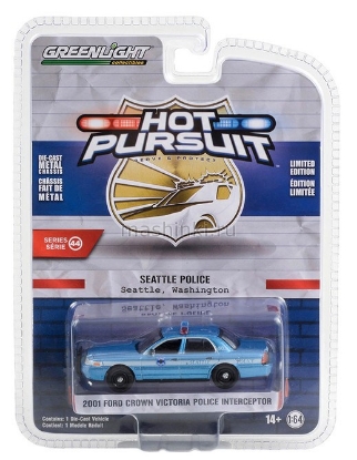 Изображение GREENLIGHT 1/64 FORD Crown Victoria Police Interceptor Seattle Police 2001